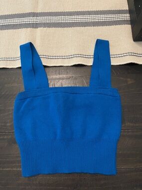 Dynamite Electric Blue Ribbed Knit Tank